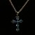  Gold 14kt 5.10gms Necklace BLUE TOPAZ CROSS NECKLACE WITH 24" ROPE CHAIN, 14K