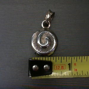 . .SNAIL SHELL PENDANT STERLING SILVER