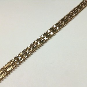  Gold 14kt 14.70gms Diamond Cut Woven Wheat Bracelet, 8"