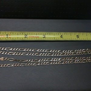  FIGARO STYLE 14K YELLOW GOLD NECKLACE 24" LENGTH