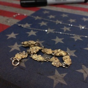Gold 9.00gms Bracelet GOLD NUGGET BRACELET -  NUGGETS ARE 18-20K. 