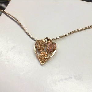  Vintage Black Hils 10K/12K Heart Pendant on Gold Plated Vintage Chain