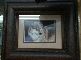 Edward Aldrich "Broken Silence" Wolf Print, Matted & Framed