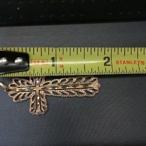 14K YELLOW GOLD FILIGREE CROSS PENDANT