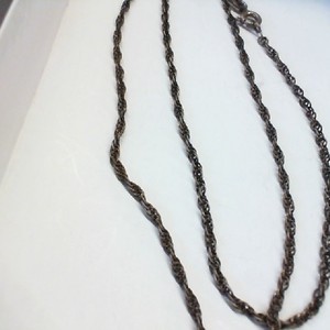  Silver 0.925% 3.00gms Antiqued Silver Chain, 18"