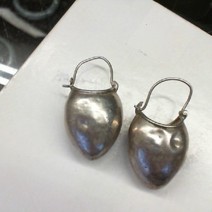 Silver 0.925% 5.20gms Rustic Sterling Bucket Earrings