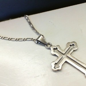  Sterling Silver 0.925% 12.60gms Mexico Taxco TJ-43 Vintage Cross on 27" Chain