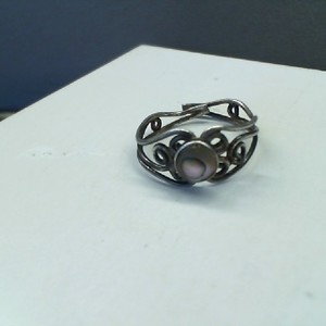  Silver 0.925% 1.40gms Ring Adjustable Size Abalone Ring - Up to size 6