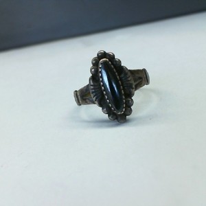  Vintage Silver 0.925% 2.60gms Ring Hematite Cab, Size 6.25