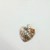  Gold 10kt 1.50gms Tri Color "MOM" Heart Pendant with Rose