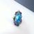  Mexico Sterling Silver 0.925% 4.80gms Unusual Transluscent Turquoise, Size 5 