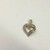  Gold 10kt 1.30gms Diamond Heart Pendant