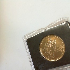 14K Gold $100 One Hundred Dollars Uncirculated Canadian Olympic Coin - 13.34gr