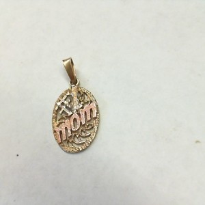 Gold 14kt 1.10gms Yellow & Rose Gold #1 Mom Pendant