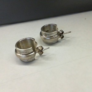  Taxco Mexico Wide Sterling Silver 0.925% Hefty 13.40gms Double Hoop Earrings