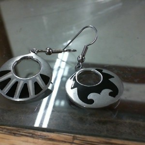 Taxco Mexico Sterling Silver 0.925% 7.20gms Circular Earrings 
