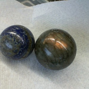  LABRADORITE or LAPIS LAZULI SPHERES