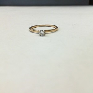 Yellow Gold 14kt .15 Diamond Engagement Ring, Size 6