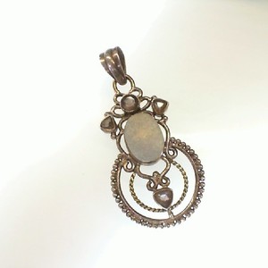 Sterling Silver 0.925% 10.20gms Pendant DRUZZY & SMOKY QUARTZ PENDANT 