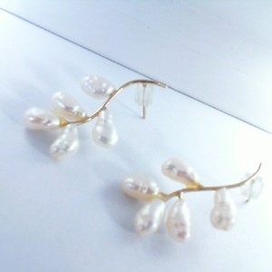 Gold 14kt 0.80gms Multiple Freshwater Pearl Earrings