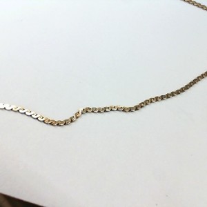  Yellow Gold 14kt 2.80gms Fine Flat Link 19" Chain 