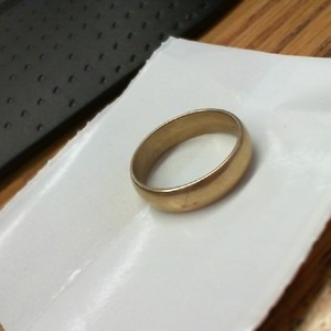 Yellow Gold 14kt 4.00gms Band Ring, "Best Friend" Engraved Inside, Size 7 