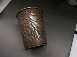  .925% 27.30gms Vintage Webster "Only a Thimble Full" Sterling Silver Shot Glass
