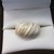  BONE WITH GOLD INLAY VINTAGE RING SIZE 7.5