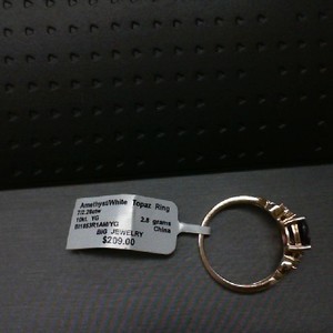  AMYTHIST AND WHITE TOPAZ IN 10K YELLOW GOLD