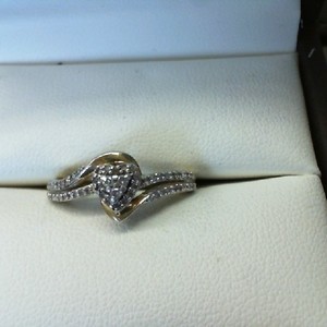 jwbr jewelry stamp GOLD PLATED PAVE DIAMOND RING