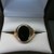  14K YELLOW GOLD HEAVY RING WITH OVAL ONYX - SIZE 13