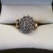  10K YELLOW GOLD DIAMOND ROUND CLUSTER RING