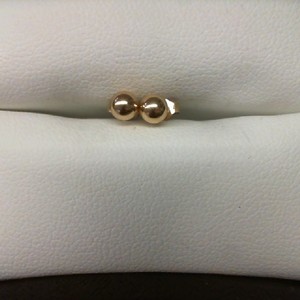 14K YELLOW GOLD SPHERE STUDS W/ BACKS