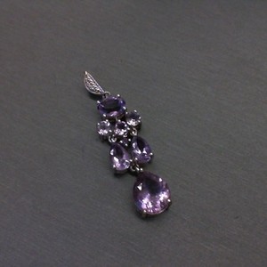  Sterling Silver 0.925% 2.50gms Multi Amethyst Pendant