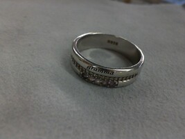  "Gramma" Sterling Silver Band w/ Purple Ombre Stones 