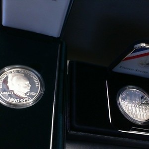 Coins US PROOF 90% SILVER -  2002 Military Academy or 1990 Eisenhower Coin
