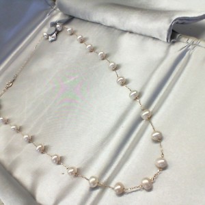  JC Penney 10kt Yellow Gold Chain 4.00gms & Cultured Fresh Water Pearl Necklace