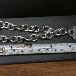  TIFFANY AND CO STAMPPED HEART WITH LINK BRACELET