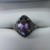  STERLING SILVER FILIGREE RING WITH AMETHYST 