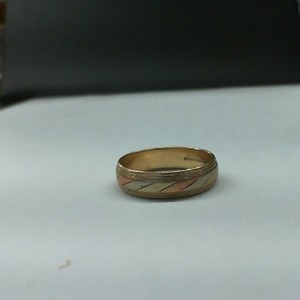 2-Tone Gold 14kt 5.00gms Wedding Band, Size 9.5