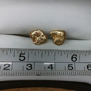  22K GOLD NUGGET EARRING POST