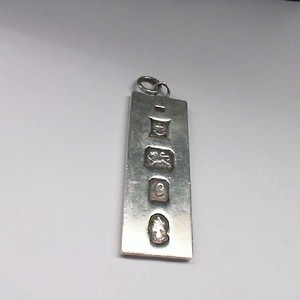 Vintage 1977 Sterling Silver Jubilee Ingot Pendant 0.925% 31.20gms -1 Troy Ounce
