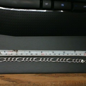  HEAVY STERLING SILVER FIGARO STYLE BRACELET