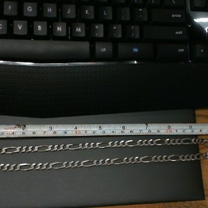  HEAVY STERLING SILVER FIGARO STYLE NECKLACE