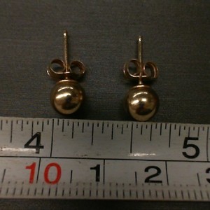 GOLD BALL STUD EARRINGS