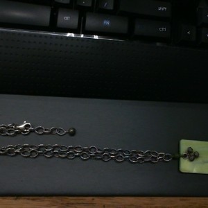 silpada sterling silver with green mother of pearl necklace