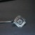 ANTIQUE FILIGREE DIAMOND SHAPE -DIAMOND AND WHITE GOLD STICK PIN