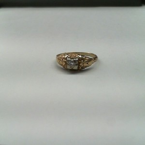 Very Old Vintage Gold 14kt 1.40gms Diamond Ring, Size 6.25