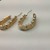  Yellow Gold 14kt 1.90gms Textured Hoop Earrings