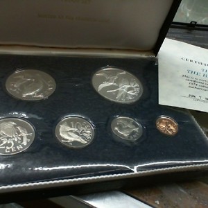 British Virgin Islands Proof Set, Minted at the Franklin Mint, 1974 w/ Box & COA